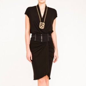 HAUTE HIPPIE Lapis Blue Jersey Dress $496